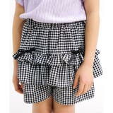 ブラックチェック | ショートパンツ フリル リボン | 子供服Bee