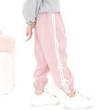 ピンク×ラインリボン | カーゴパンツ パラシュートパンツ ポケット | 子供服Bee