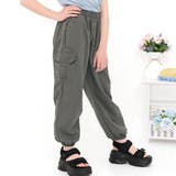 チャコール×裾口ゴム | カーゴパンツ パラシュートパンツ ポケット | 子供服Bee
