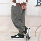 チャコール×裾口ドローコード | カーゴパンツ パラシュートパンツ ポケット | 子供服Bee