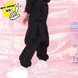 ブラック×BIGリボン | カーゴパンツ パラシュートパンツ ポケット | 子供服Bee