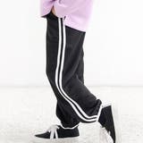 ブラック | ラインパンツ ポケット ロング丈 | 子供服Bee