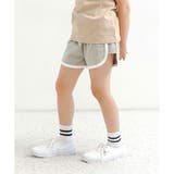グレー×ホワイト | ショートパンツ ライン ウエストゴム | 子供服Bee