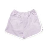 Nブルーラベンダー | ショートパンツ ライン ウエストゴム | 子供服Bee