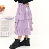 ラベンダー | フレアスカート アシンメトリー ライン | 子供服Bee