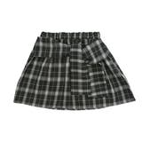 ブラック | チェックシャツ風スカート ショート丈 ミニ丈 | 子供服Bee