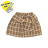 キャメル | チェックシャツ風スカート ショート丈 ミニ丈 | 子供服Bee