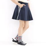 ネイビー | インナーパンツ付きスカート ポケット ライン | 子供服Bee