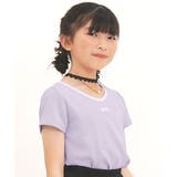 配色リボン×ラベンダー地 | デザイントップス 7type リボン | 子供服Bee