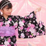 黒地リボン花 | 巾着 小物入れ キッズ ガールズ 女の子 夏 フリーサイズ F 韓国子供服 | 子供服Bee