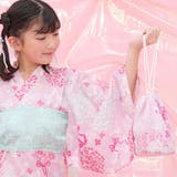 ピンク×リボン花 | 巾着 小物入れ キッズ ガールズ 女の子 夏 フリーサイズ F 韓国子供服 | 子供服Bee