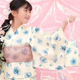 アイボリー×ブルー花柄 | 巾着 小物入れ キッズ ガールズ 女の子 夏 フリーサイズ F 韓国子供服 | 子供服Bee