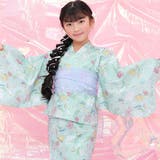 アクアグリーン×マリン | 浴衣3点セット 綿100％ 簡単 | 子供服Bee