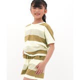 ブラウンボーダー | 半袖セットアップ 子供服 キッズ ガールズ 女の子 春 夏 韓国子供服 | 子供服Bee
