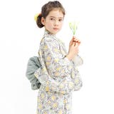 ライトグレー×マーガレット | 浴衣3点セット 綿100% 簡単 | 子供服Bee