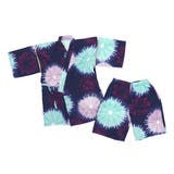 紺地×花火 | 甚平上下セット 綿100% 簡単 | 子供服Bee