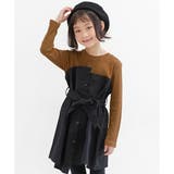 シナモン×ブラック | ドッキング長袖ワンピース 子供服 キッズ 女の子 春 秋 冬 韓国子供服 | 子供服Bee