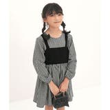 ブラックチェック地×ブラック | ドッキングワンピース 子供服 キッズ 女の子 春 秋 韓国子供服 | 子供服Bee