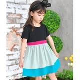 ブラックTOPS | 配色半袖ワンピース 子供服 キッズ 女の子 春 夏 秋 韓国子供服 | 子供服Bee