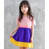 ピンクTOPS | 配色半袖ワンピース 子供服 キッズ 女の子 春 夏 秋 韓国子供服 | 子供服Bee