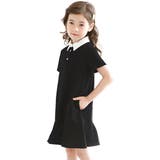 ブラック | ポロシャツワンピース ポケット 薄手 | 子供服Bee