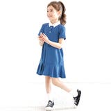 ブルー | ポロシャツワンピース ポケット 薄手 | 子供服Bee