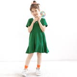 グリーン | ポロシャツワンピース ポケット 薄手 | 子供服Bee