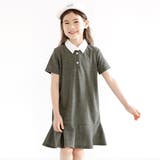 チャコール | ポロシャツワンピース ポケット 薄手 | 子供服Bee