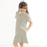 グレー | ポロシャツワンピース ポケット 薄手 | 子供服Bee