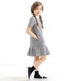 ブラック×チェック | ポロシャツワンピース ポケット 薄手 | 子供服Bee