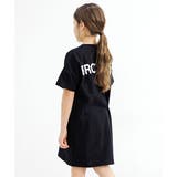 ブラック | バックロゴワンピース 綿100% Tシャツ | 子供服Bee