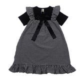 ブラック×ブラックギンガム | ドッキングワンピース 子供服 キッズ 女の子 春 夏 韓国子供服 | 子供服Bee