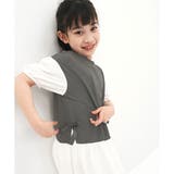 チャコール×白地 | レイヤード風ワンピ 子供服 キッズ 女の子 春 夏 韓国子供服 | 子供服Bee