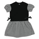 ブラック×ブラックギンガム | レイヤード風ワンピ 子供服 キッズ 女の子 春 夏 韓国子供服 | 子供服Bee