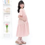 ピンク | ティアードワンピース 首後ろゴム 無地 | 子供服Bee