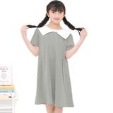 リボン襟×杢グレー | 襟付きワンピース リボン フォーマル | 子供服Bee