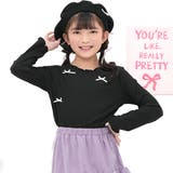 メロウリボン×ブラック | デザイン豊富な長袖トップス リボン フリル | 子供服Bee