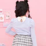 後リボン×ブルーラベンダー | デザイン豊富な長袖トップス リボン フリル | 子供服Bee