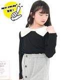リボン襟×ブラック | デザイン豊富な長袖トップス リボン フリル | 子供服Bee