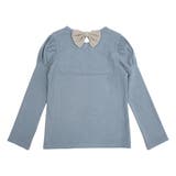 後ろリボン×ブルーグレー | デザイン長袖トップス 子供服 キッズ 女の子 春 秋 冬 cle 韓国子供服 | 子供服Bee
