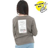 バーコード×チャコール | プリントTシャツ 綿100％ 長袖 | 子供服Bee