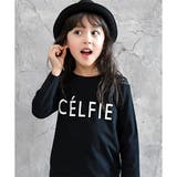 CELFIE×ブラック地 | プリントTシャツ 綿100% 長袖 | 子供服Bee