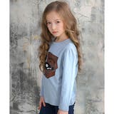 レコード×サックス地 | プリントTシャツ 綿100% 長袖 | 子供服Bee