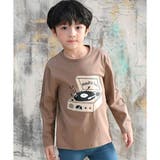 レコード×ココア地 | プリントTシャツ 綿100% 長袖 | 子供服Bee