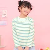 ライトブルー細ボーダー | ボーダートップス Tシャツ 長袖 | 子供服Bee
