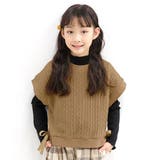 ブラウン | ニットベスト 子供服 キッズ 女の子 春 秋 冬 韓国子供服 | 子供服Bee