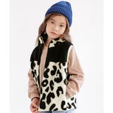 ブラック×ホワイト | 配色ボアベスト 子供服 キッズ 女の子 男の子 秋 冬 韓国子供服 | 子供服Bee