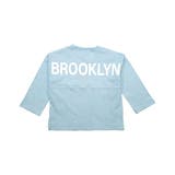 Nくすみブルー地 | プリントTシャツ 綿100% 半袖 | 子供服Bee