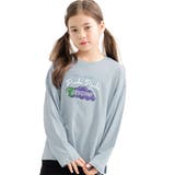 grapes×くすみブルー地 | プリントTシャツ 綿100% 長袖 | 子供服Bee