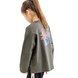 クジラ×チャコール地 | プリントTシャツ 綿100% 長袖 | 子供服Bee